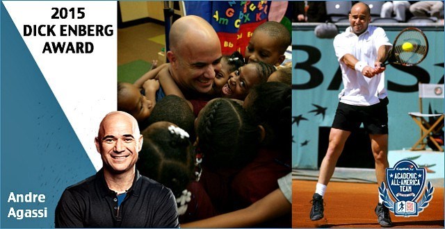 Tennis Great Andre Agassi Selected as 2015 Dick Enberg Award Recipient